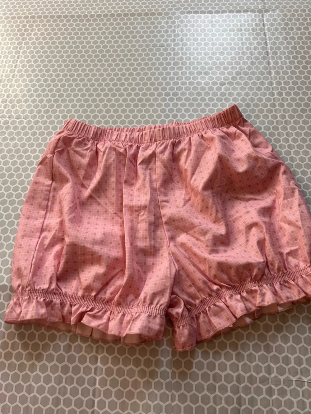 Girls' Pink Plaid Pajama Set - Kids Sleepwear. Size S